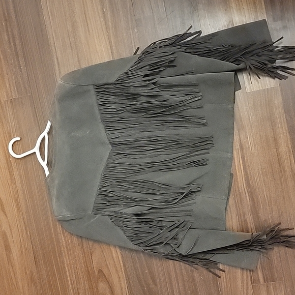 Of Two Minds Suede Fringe crop jacket - Picture 2 of 2